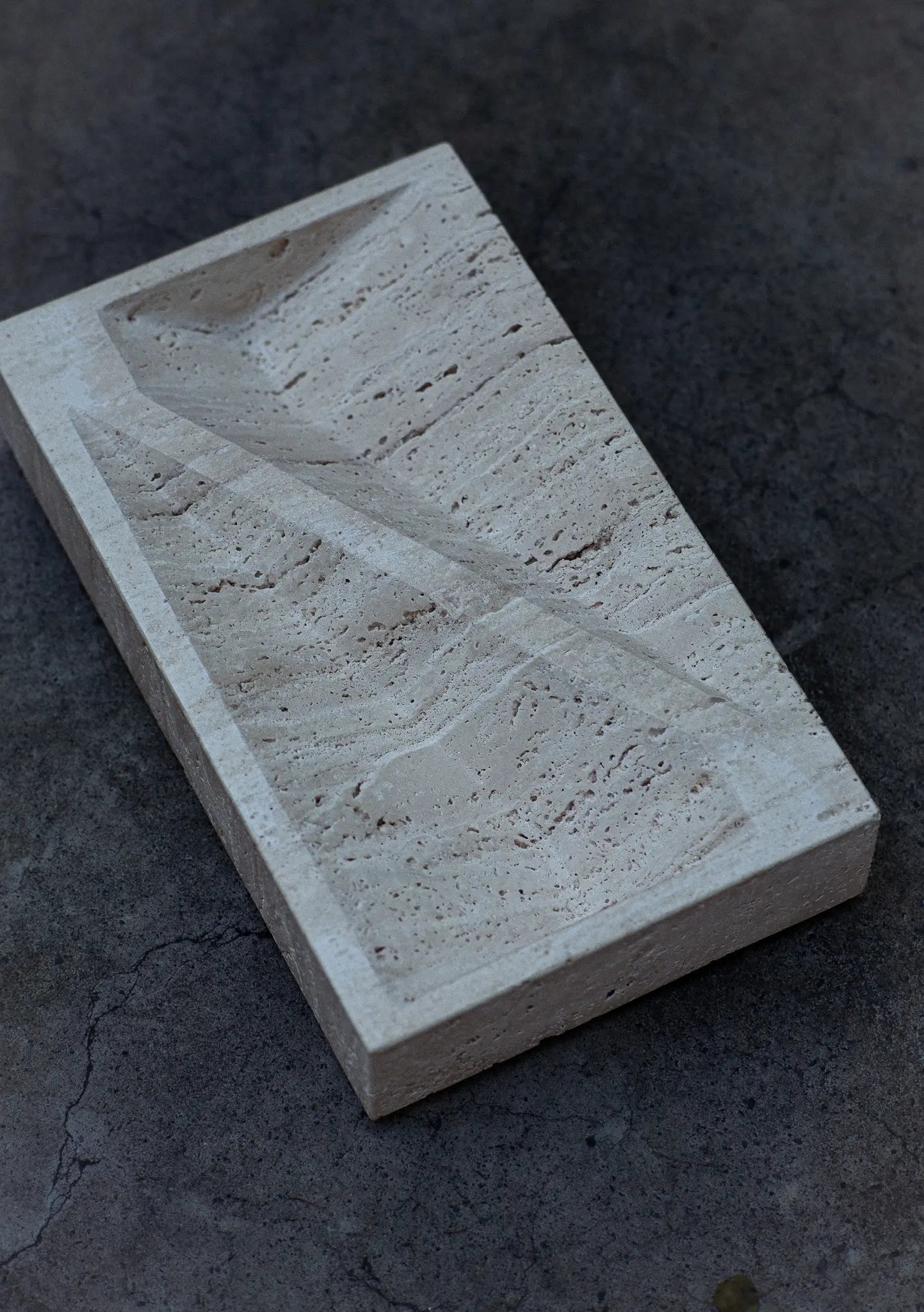 Block Travertine Tray