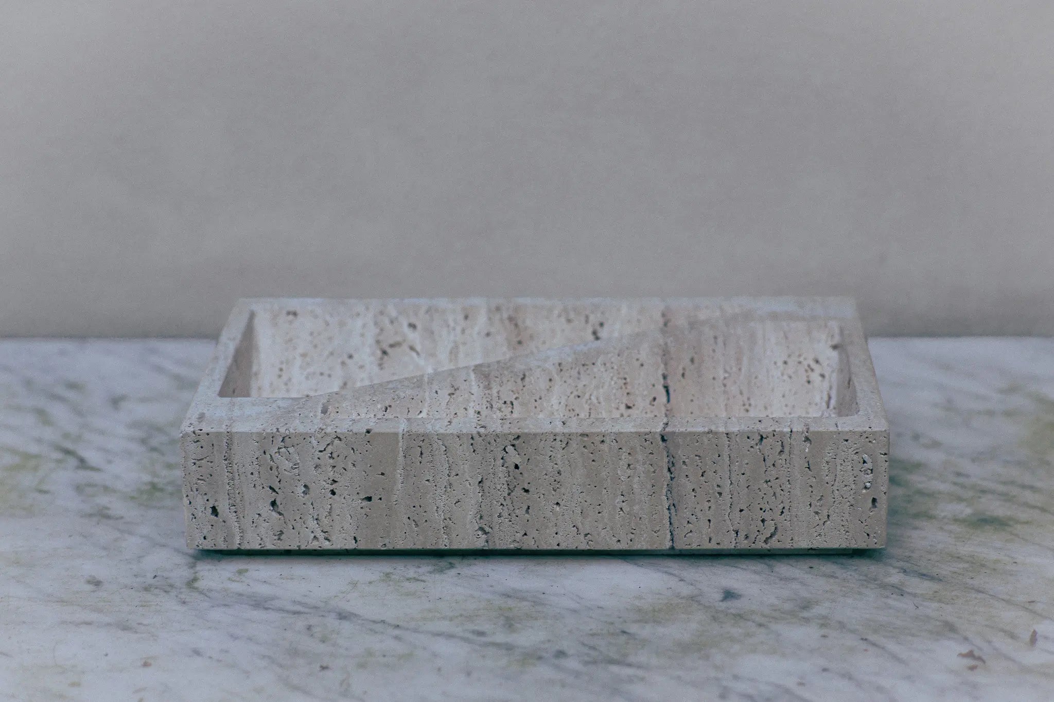 Block Travertine Tray